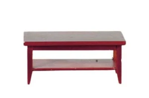 Dolls House Mahogany Retro Coffee Table with Shelf Modern Living Room Furniture - Picture 1 of 8