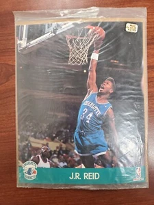 1990-91 NBA Hoops J.R. Reid Action Photos 8x10 Card Picture Factory Sealed - Picture 1 of 2