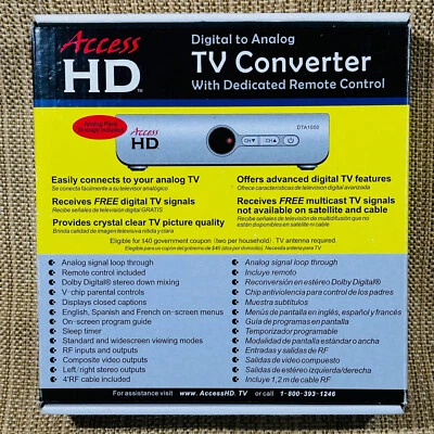 Access HD Digital to Analog TV Converter Dedicated Remote Control DTA1050 - Image 1 of 4