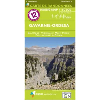 Pyrenees Map: 12 Gavarnie - Ordesa Rando Editions France walking hiking