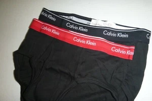 Calvin Klein Herren 2 Paar Baumwolle klassische Slips Unterwäsche leicht schwarz - Gr: SM-NB1428 - Bild 1 von 6