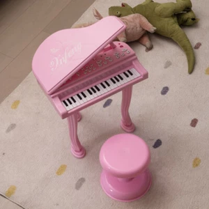 Kids 37 Key Multifunctional Keyboard Mini Piano Stool Microphone Educational Toy - Picture 1 of 12