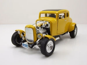 Ford Coupe 1932 American Graffiti Hot Rod modelo de coche amarillo 1:18 Motormax - Imagen 1 de 10