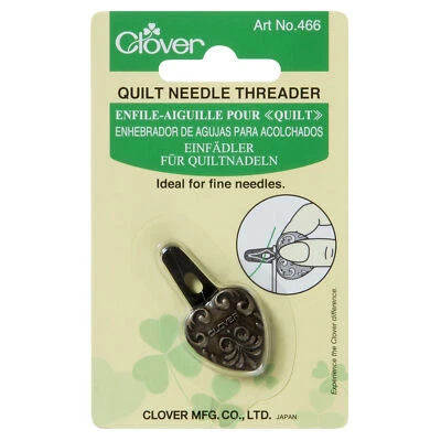 Clover Needle Threader - Quilt - Antique Gold - Sewing - Needlework - CL466 - Image 1 of 2