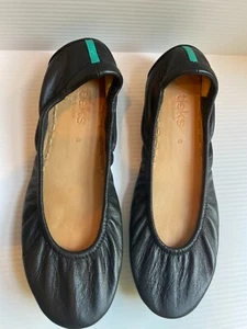 Tieks By Gavieli Womens Ballet Flat Leather Shoes Slip On Black Size US 8 EUC - Picture 1 of 7