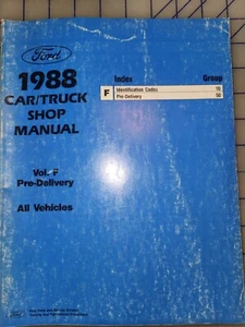 1988 Ford Car Truck Pre Delivery Inspection Service Shop Manual - Picture 1 of 1