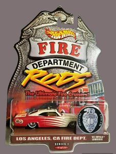 2001 Hot Wheels 1965 CHEVY IMPALA LOWRIDER White & Red Fire Rods Series 1 WL RR - Picture 1 of 12