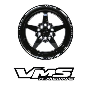 VMS Racing Black V Star Milling Wheel Rim 15x8 5x100 5x120 ( 5x4.75 ) 5.3" BS - Picture 1 of 1