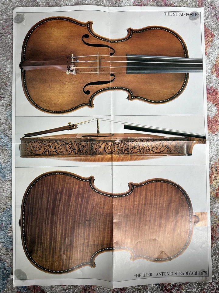 Stradivarius violin Poster The Strad Hellier strad 1679 Used Art Instrument Rare - Image 1 of 4
