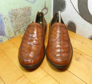 Bragano Brown Leather Basket Weave Loafers Men's 11.5D #C04886 Made in Italy - Picture 1 of 10