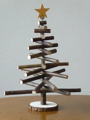 Christmas tree 4-in-1 hand-crafted Nordic natural willow twigs. 28cm - Image 1 of 4