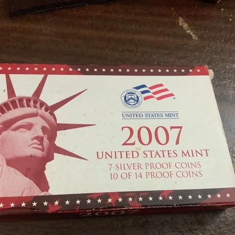 2007 US Mint Silver Proof Set  10 coins Cover