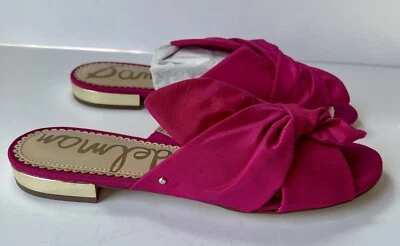 Sandalias para mujer Sam Edelman Darian anudadas de seda rosa oscuro talla 7,5 M Foto 1 de 4