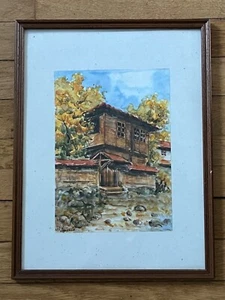 Gemälde Zeichnung Aquarell? signiert Landhaus (L17/A2-5) - Bild 1 von 6