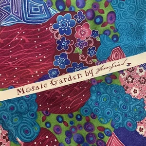 Mosaik Garten Free Spirit Stoff Lila Blau Grün 3 Yards - Bild 1 von 3