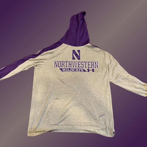 Northwestern University Wildcats Hoodie Sweatshirt Under Armour Sz. M Cover