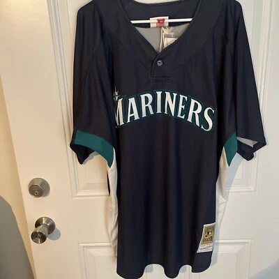 Mitchell & Ness Authentic Ken Griffey Jr Seattle Mariners 2010 BP Jersey 2XL New - Image 1 of 4