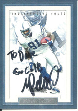 Marcus Pollard Indianapolis Colts/ Bradley Personally Autographed Card