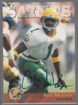 ALEX MOLDEN 1996 Classic NFL Rookies Autographs #27 RC Pack Issued Signed - Image 1 of 2