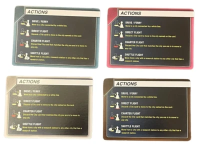 Pandemic: Legacy Season 1 REPLACEMENT Game Pieces - 4 Reference Cards ONLY *READ - Image 1 of 2