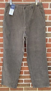NWT VTG NAUTICA CLIPPER MEN'S BROWN CORDUROY PANTS BACK BUCKLE WORK WEAR 32 x 32 - Picture 1 of 9