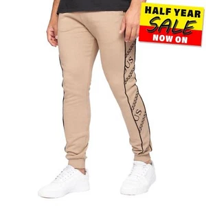 Pantalones de chándal elásticos informales cómodos beige Gloria Gangsta Emerez para hombre - Imagen 1 de 5