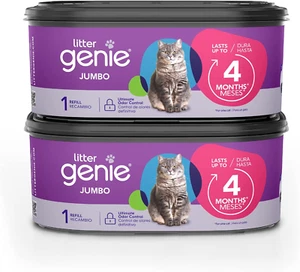 Litter Genie Refill Bags | Jumbo 2- Count (Pack of 1) | 2 Cartridges - Picture 1 of 12