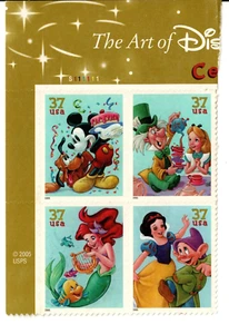 Scott 3912-3915 37¢ The Art of Disney Celebration MNH Free shipping in USA! - Picture 1 of 1
