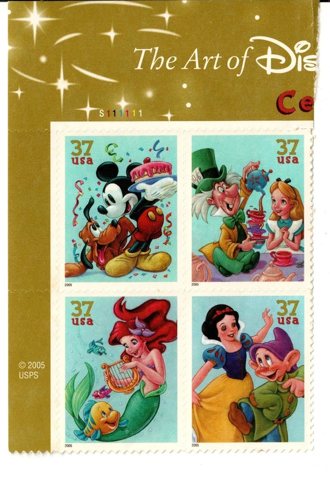 Scott 3912-3915 37¢ The Art of Disney Celebration MNH Free shipping in USA! - Image 1 of 1