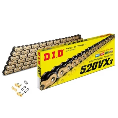 DID Gold X-Ring Heavy Duty Chain for Honda CB500X / XA  520VX3GB x 112 - Image 1 of 4