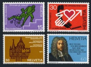 Switzerland 606-609, MNH. Mi 1058-1061. 1975.T elephone;Architecture,Reichenbach - Picture 1 of 1