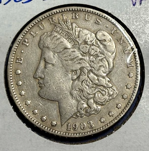 1903-S MORGAN SILVER DOLLAR. VF, Full LIBERTY Band - Picture 1 of 2