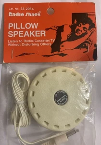New Old Stock Vintage Radio Shack Pillow Speaker Brand New Unopened - Picture 1 of 9