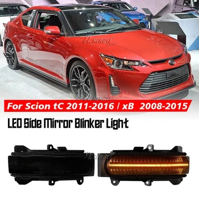 For Scion Tc 2011-16 xB 08-15 Smoke LED Dynamic Turn Signal Mirror Light Blinker - Image 1 of 4