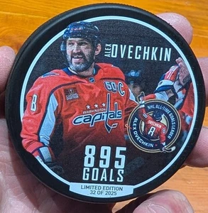 Alexander Ovechkin 895 LE Washington Capitals Fanatics Puck - IN HAND # 32/2025 - Picture 1 of 2