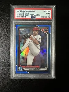2024 Bowman Draft Chase Burns True Blue /150 1st Bowman #BDC-55 PSA 9 Mint RC SP - Picture 1 of 2