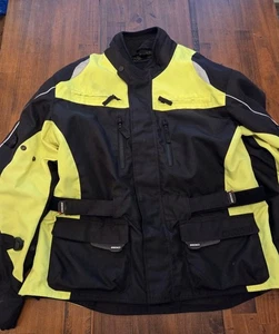 Sedici A16 Motorcycle Jacket Mens XL Black w/ Hi Viz Panels zipper Air Control  - Bild 1 von 18