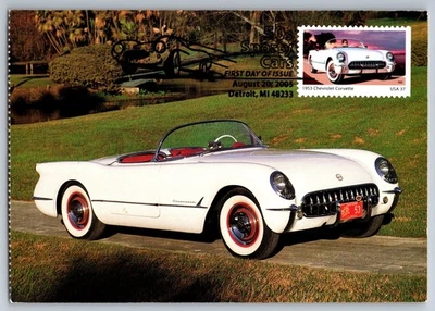 #3933 Sporty Cars 1953 Chevy Corvette FDC Maxi Card - Image 1 of 2