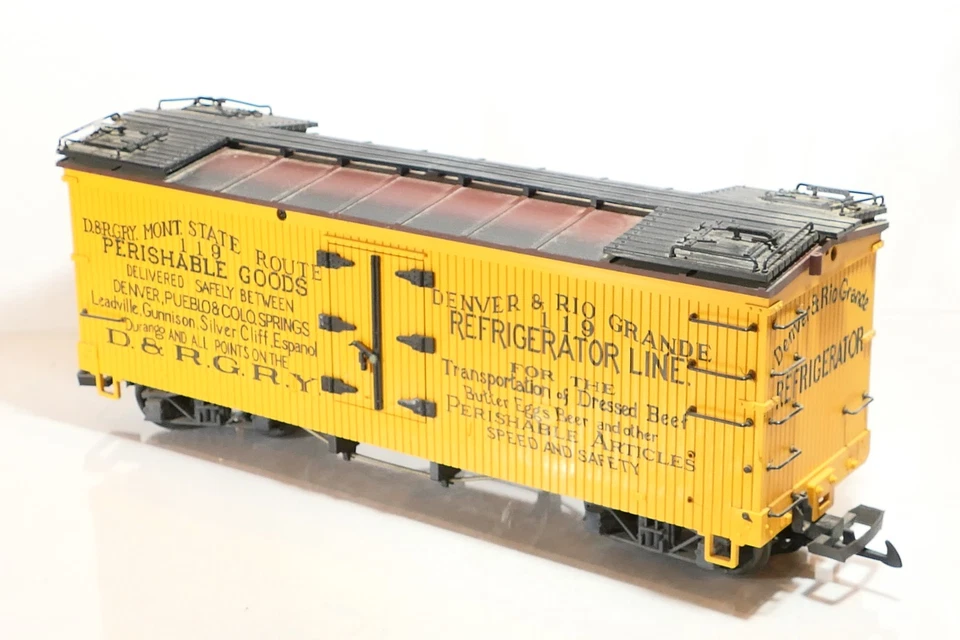 LGB 4174 G Scale Reefer Denver & Rio Grande Western 119 D&RGW Freight Car Wood - Image 1 of 4