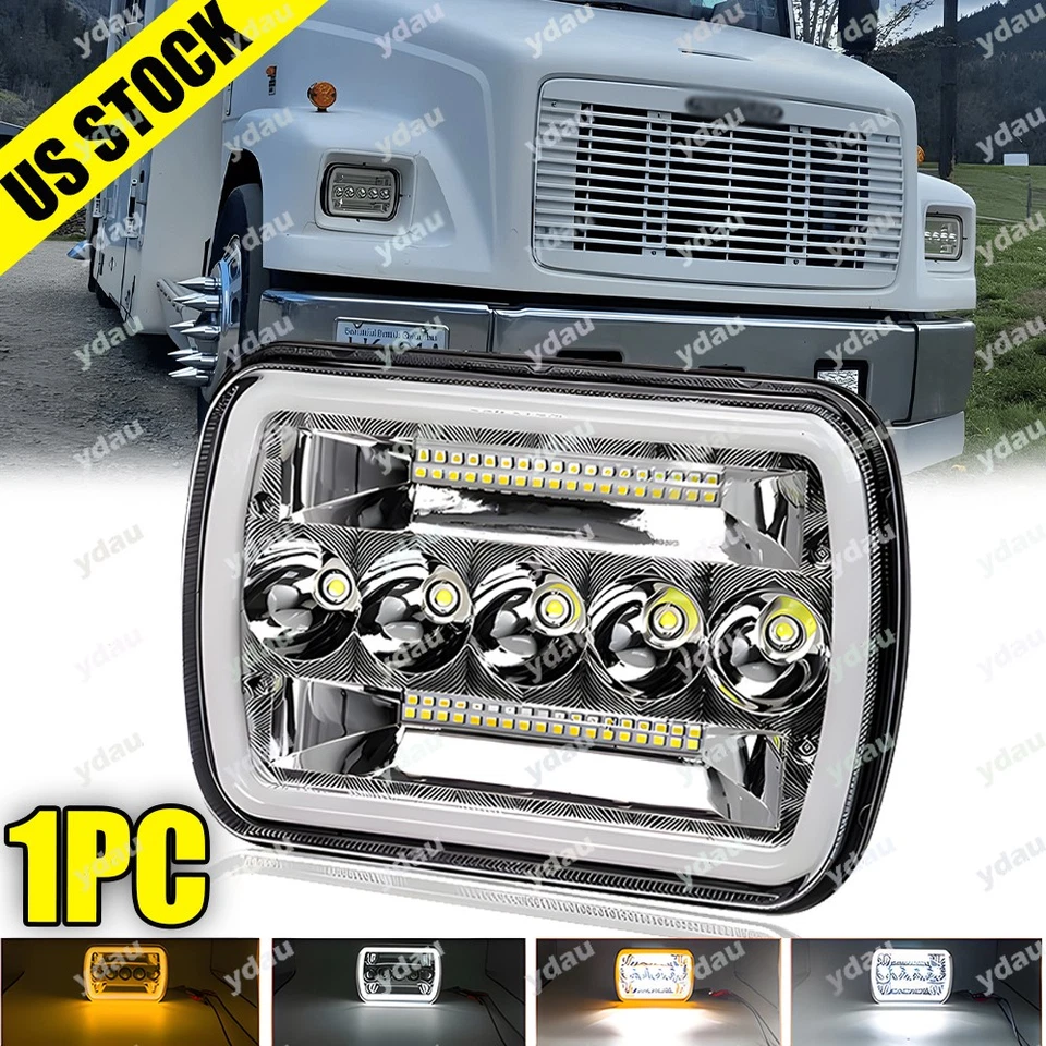 Faro LED DRL apto para Freightliner FL50 FL60 FL70 FL80 MT35 MT45 7x6"" 5x7 Foto 1 de 4