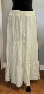 Cottagecore Prairie Peasant Lagenlook Rock weich pistaziengrün 90er Jahre - Bild 1 von 8