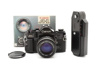 Near Mint Canon A-1 Film Camera + FD 50mm F1.4 Lens + Motor Drive + ManualJapan - Picture 1 of 16