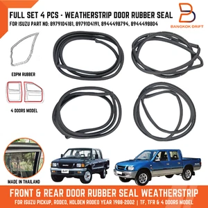 4 Doors Weatherstrip Rubber Seal Set For Holden Rodeo TF Ute 88-02 Isuzu TFR - Picture 1 of 12