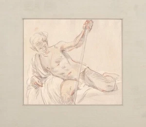 Vintage Male Nude Drawing Paul Cadmus Old Master Academic American - Picture 1 of 3