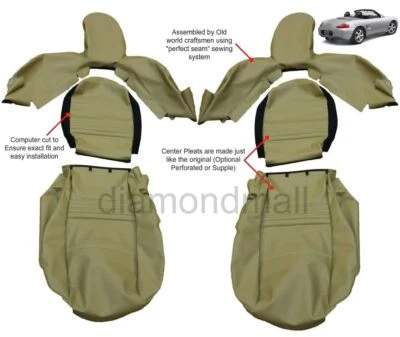 Fits Porsche Boxster 1997-2002 German Leather Seat Covers Replacement New — 第 1/4 张图片