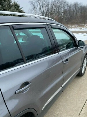 IN CHANNEL RAIN GUARDS FOR VOLKSWAGEN TIGUAN  2009-2017 DARK SMOKE ( 4PC SET) - Image 1 of 3