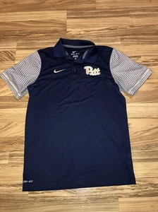 Nike Polo Shirt Pitt Panthers Golf Dri-Fit Blue Men’s Size Small S - Picture 1 of 5