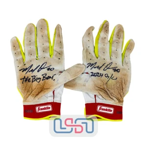 Marcell Ozuna Signed "the Big Bear" "2024 G/U" Franklin Batting Gloves USA SM #1 - Picture 1 of 5