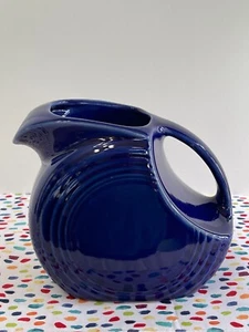 FiestawaTwilight Large Disc Pitcher Fiesta Blue Water Pitcher - Picture 1 of 8
