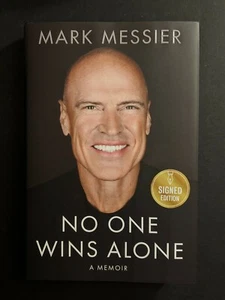 MARK MESSIER SIGNED NO ONE WINS ALONE AUTOBIOGRAPHY 1ST ED BOOK RANGERS OILERS - Picture 1 of 3